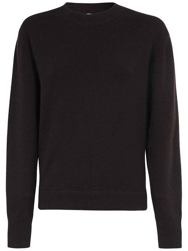Luxury Fendi Crew Neck Knit Top Brown