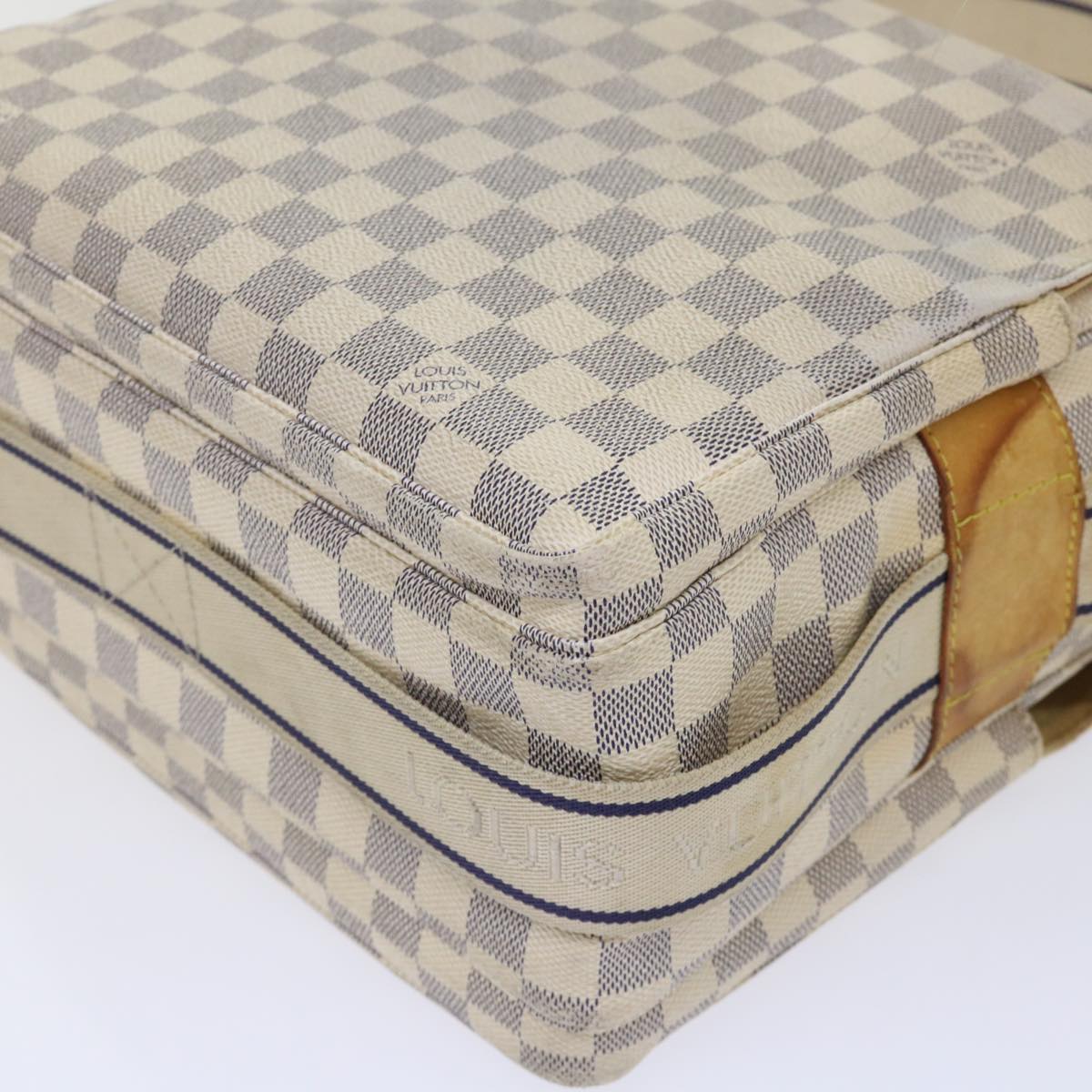LOUIS VUITTON Damier Azur Naviglio Shoulder Bag N51189 LV 53834