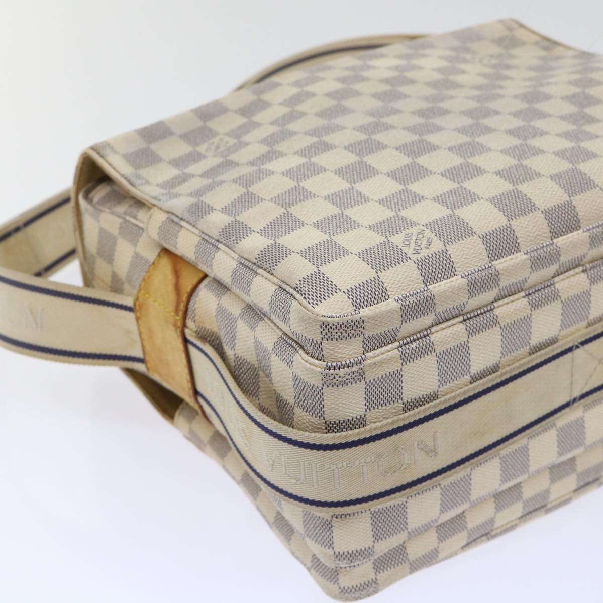 LOUIS VUITTON Damier Azur Naviglio Shoulder Bag N51189 LV 53834