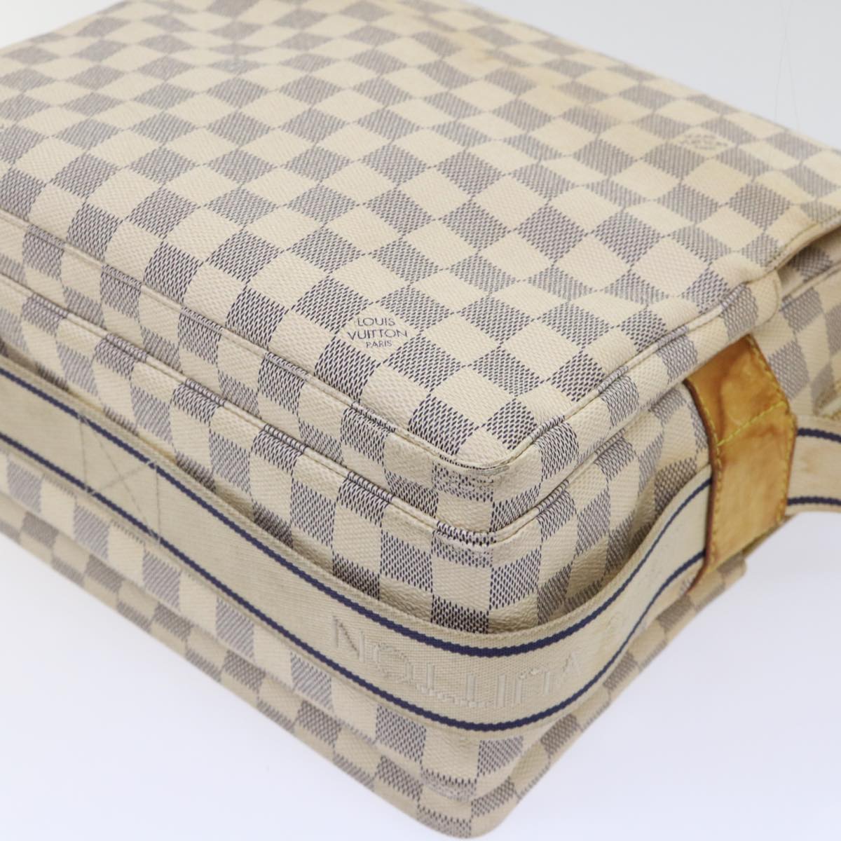 LOUIS VUITTON Damier Azur Naviglio Shoulder Bag N51189 LV 53834