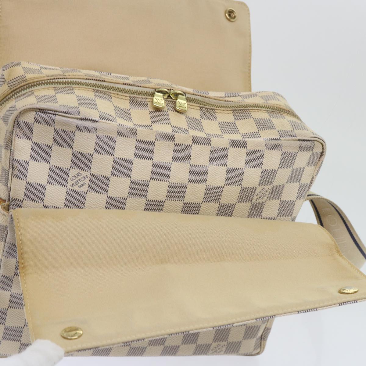 LOUIS VUITTON Damier Azur Naviglio Shoulder Bag N51189 LV 53834