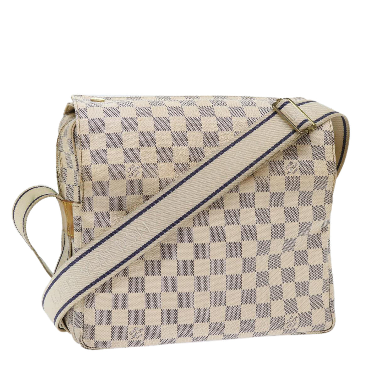 LOUIS VUITTON Damier Azur Naviglio Shoulder Bag N51189 LV 53834