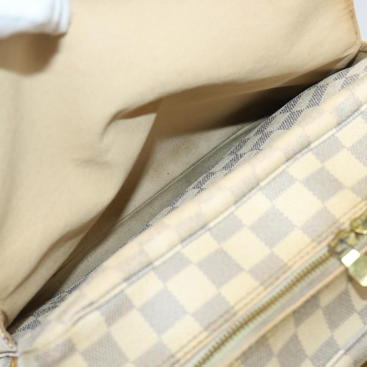 LOUIS VUITTON Damier Azur Naviglio Shoulder Bag N51189 LV 53834