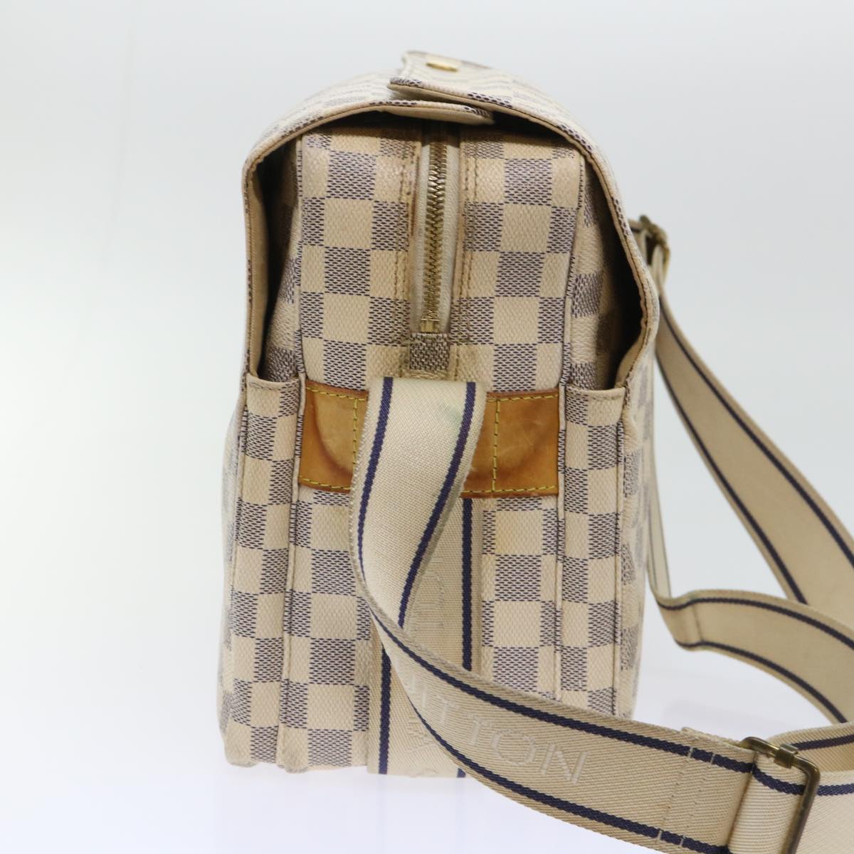 LOUIS VUITTON Damier Azur Naviglio Shoulder Bag N51189 LV 53834
