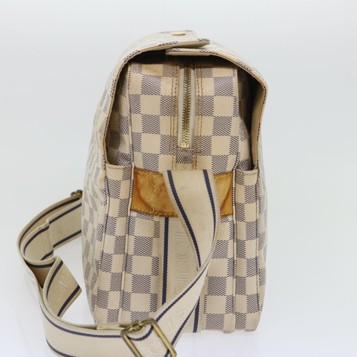 LOUIS VUITTON Damier Azur Naviglio Shoulder Bag N51189 LV 53834