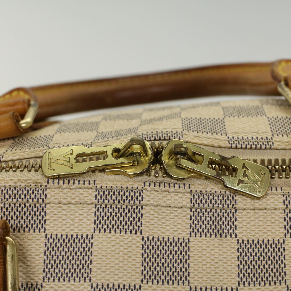 LOUIS VUITTON Damier Azur Keepall Bandouliere 55 Boston Bag N41429 LV 53848
