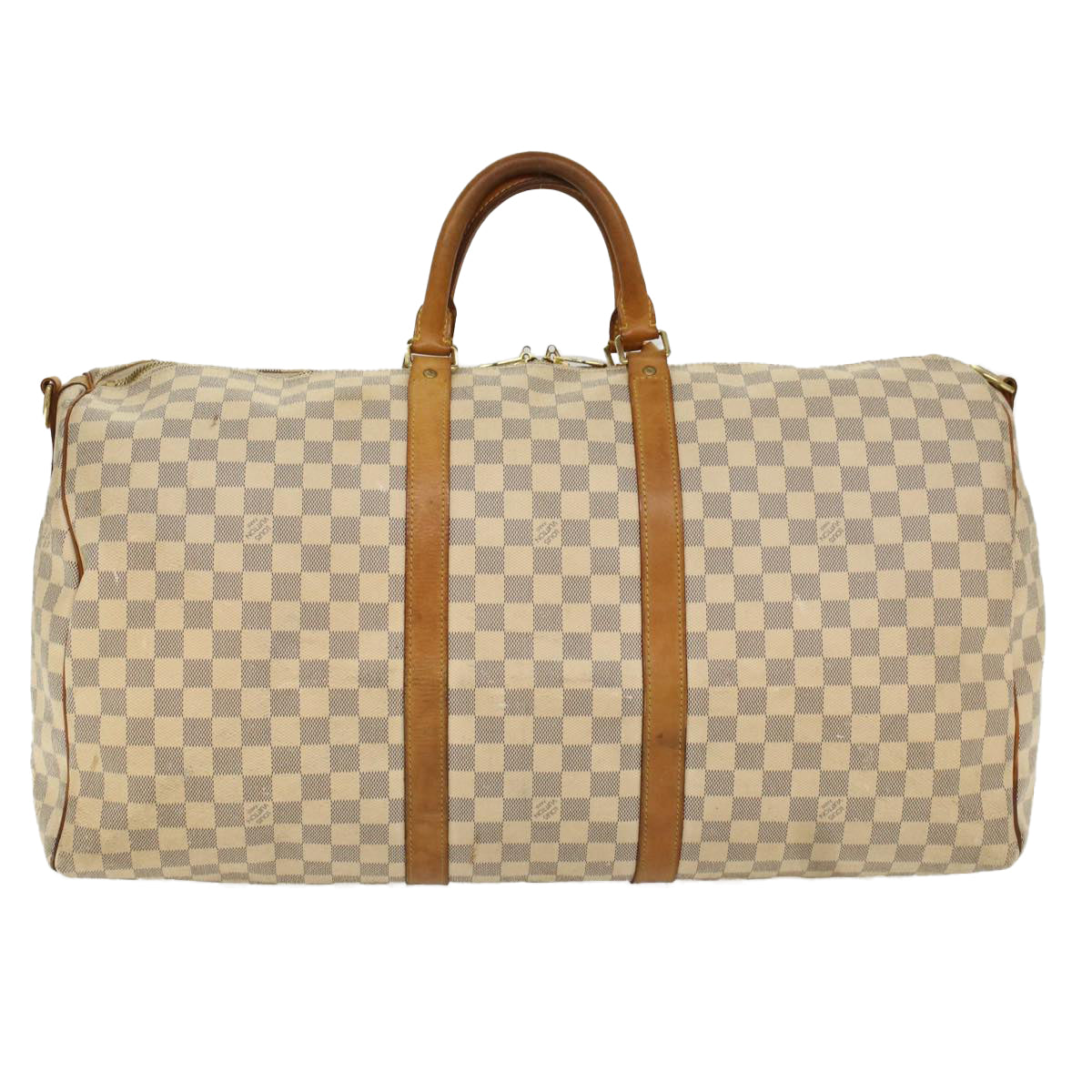 LOUIS VUITTON Damier Azur Keepall Bandouliere 55 Boston Bag N41429 LV 53848