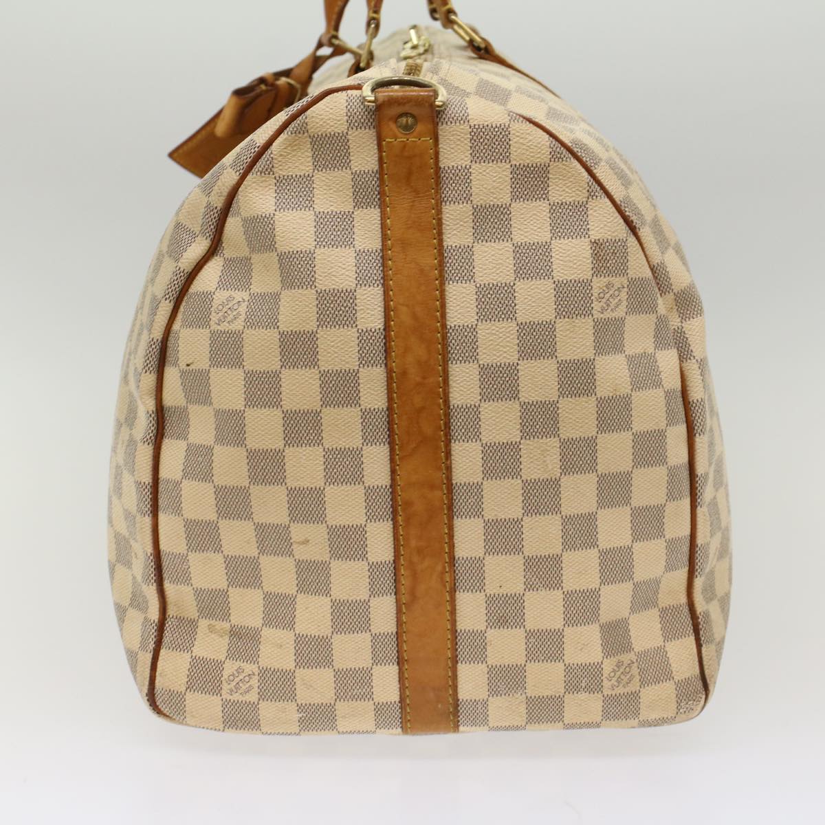 LOUIS VUITTON Damier Azur Keepall Bandouliere 55 Boston Bag N41429 LV 53848