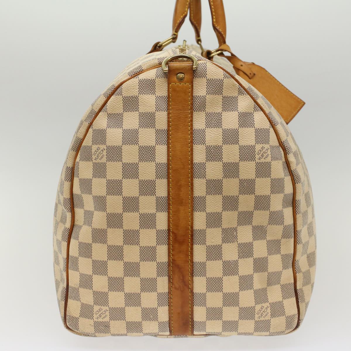LOUIS VUITTON Damier Azur Keepall Bandouliere 55 Boston Bag N41429 LV 53848