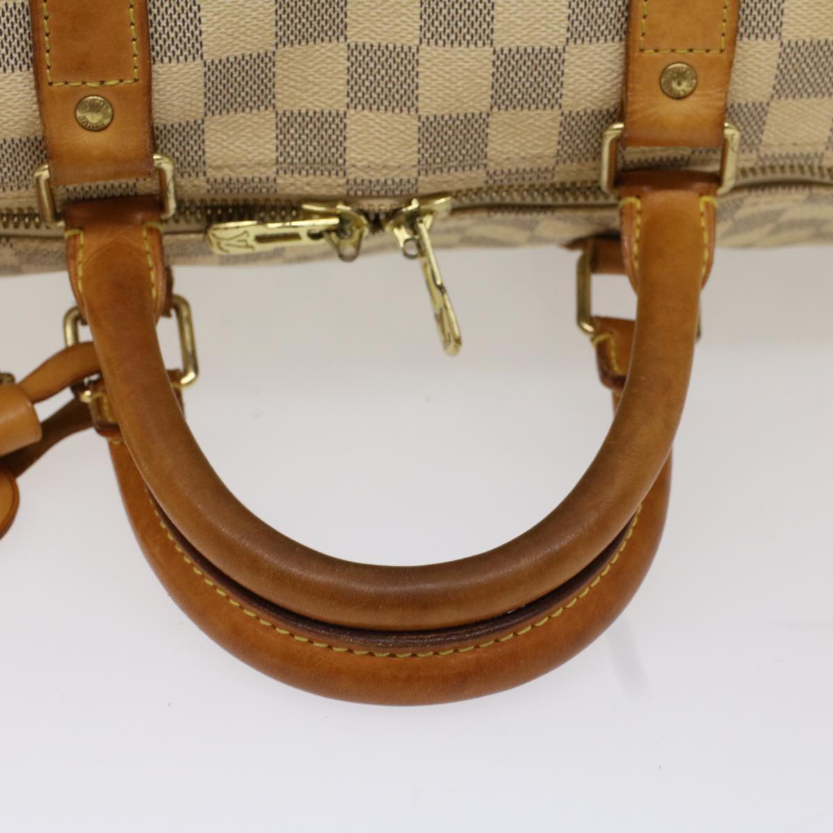 LOUIS VUITTON Damier Azur Keepall Bandouliere 55 Boston Bag N41429 LV 53848
