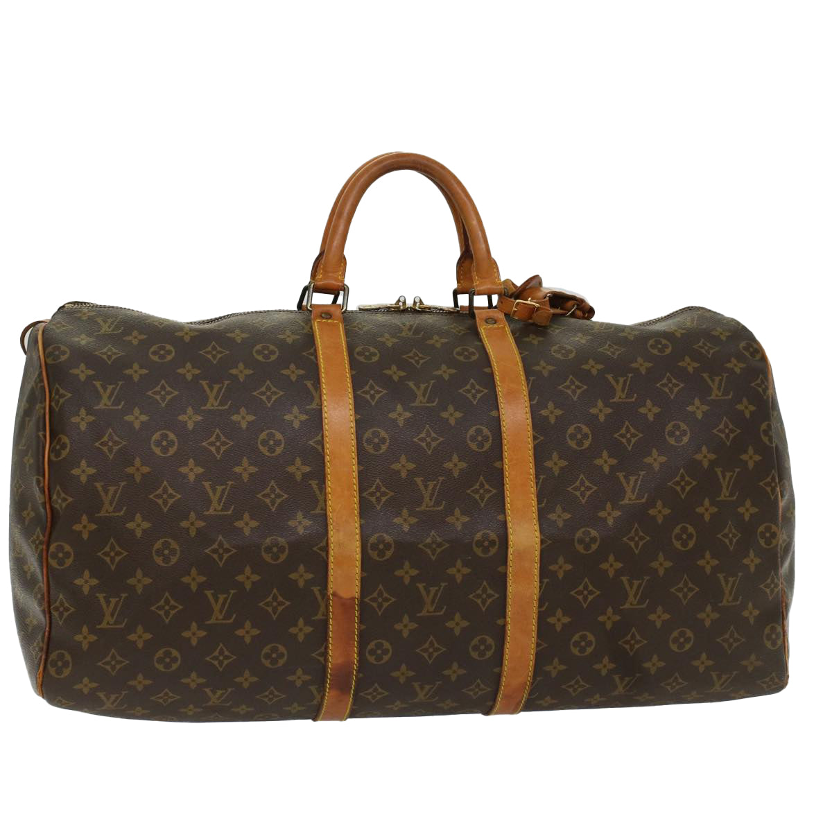 LOUIS VUITTON Monogram Keepall 55 Boston Bag M41424 LV 53850