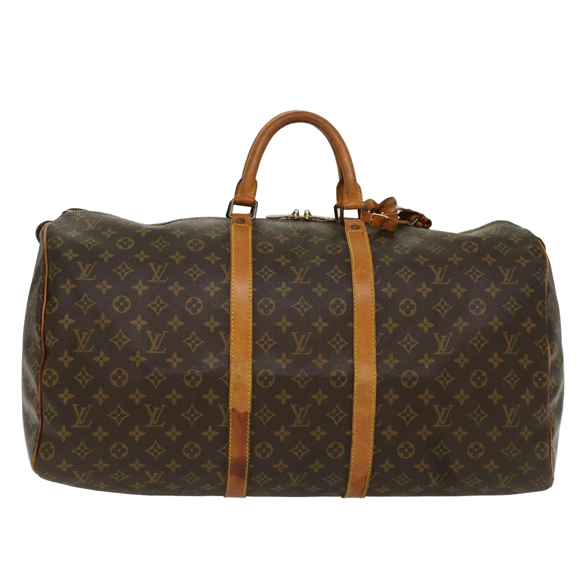 LOUIS VUITTON Monogram Keepall 55 Boston Bag M41424 LV 53850
