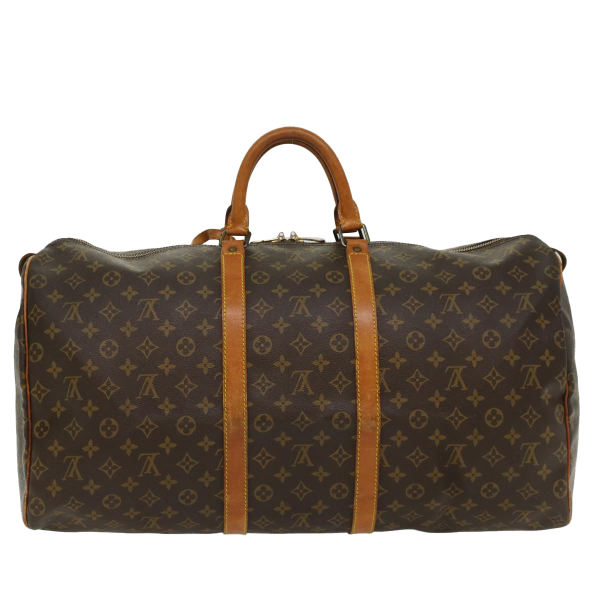 LOUIS VUITTON Monogram Keepall 55 Boston Bag M41424 LV 53850