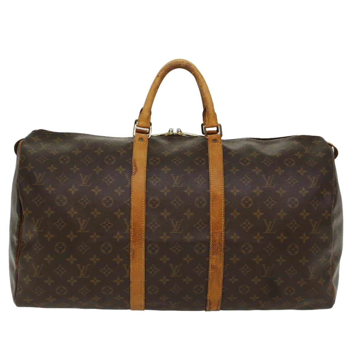 LOUIS VUITTON Monogram Keepall 55 Boston Bag M41424 LV 53851