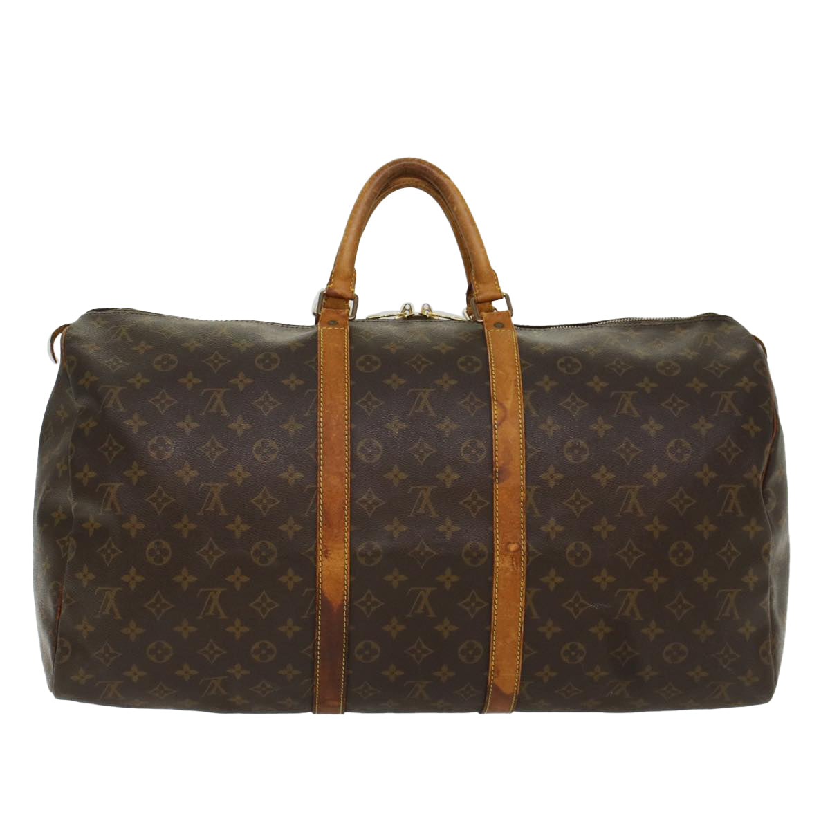 LOUIS VUITTON Monogram Keepall 55 Boston Bag M41424 LV 53851
