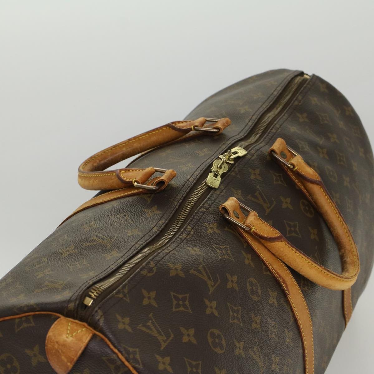 LOUIS VUITTON Monogram Keepall 55 Boston Bag M41424 LV 53851