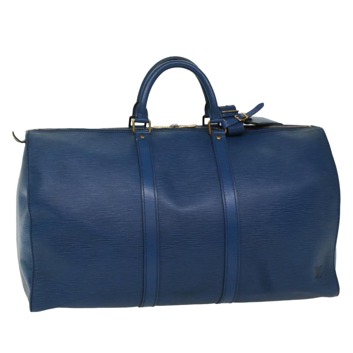 LOUIS VUITTON Epi Keepall 50 Boston Bag Blue M42965 LV 53853