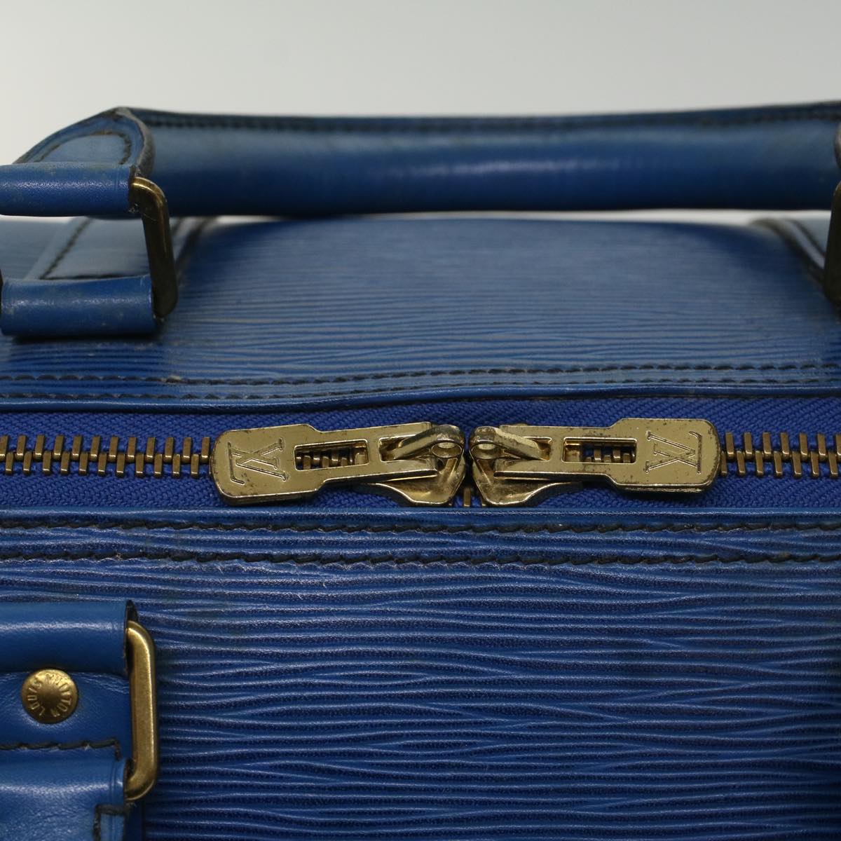LOUIS VUITTON Epi Keepall 50 Boston Bag Blue M42965 LV 53853