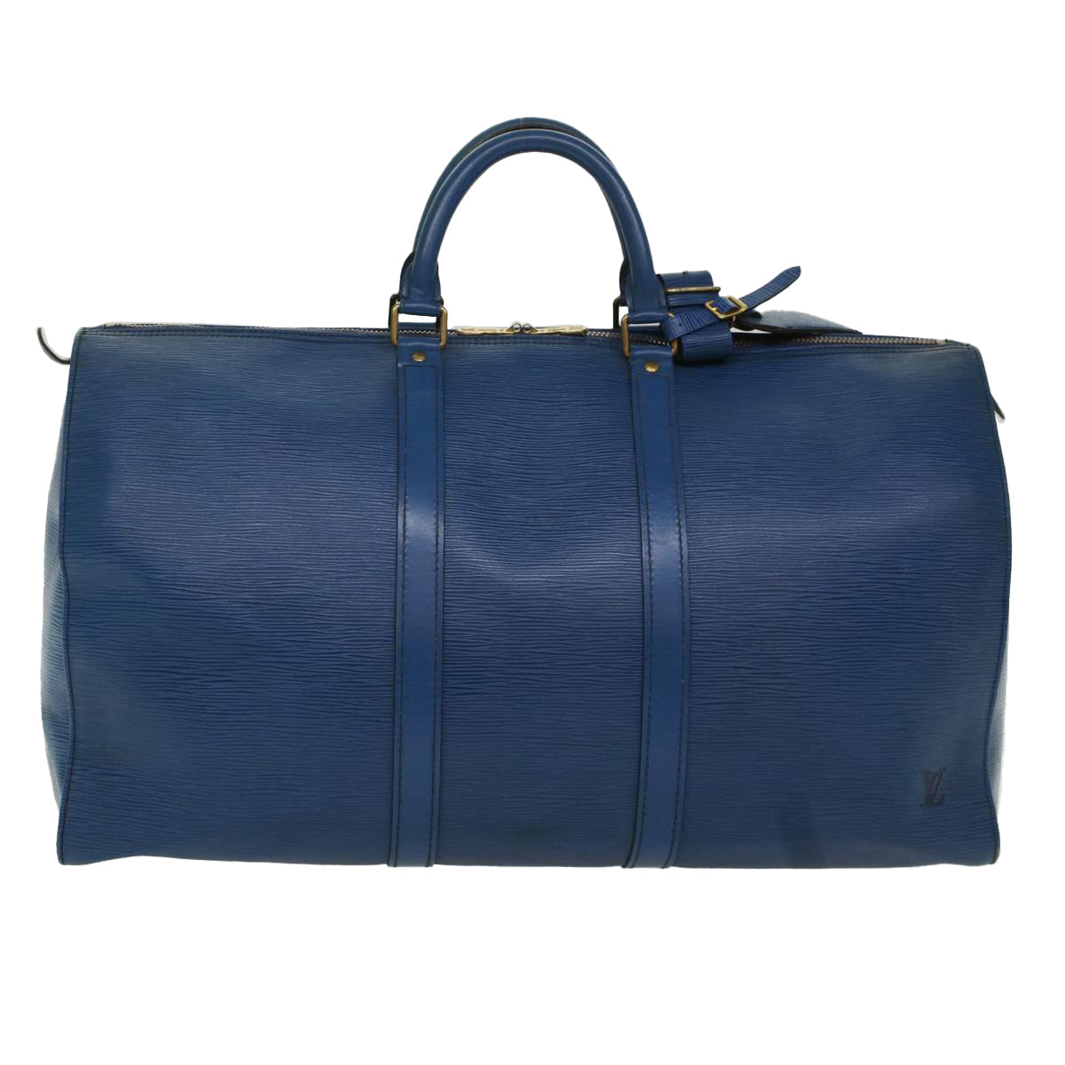 LOUIS VUITTON Epi Keepall 50 Boston Bag Blue M42965 LV 53853