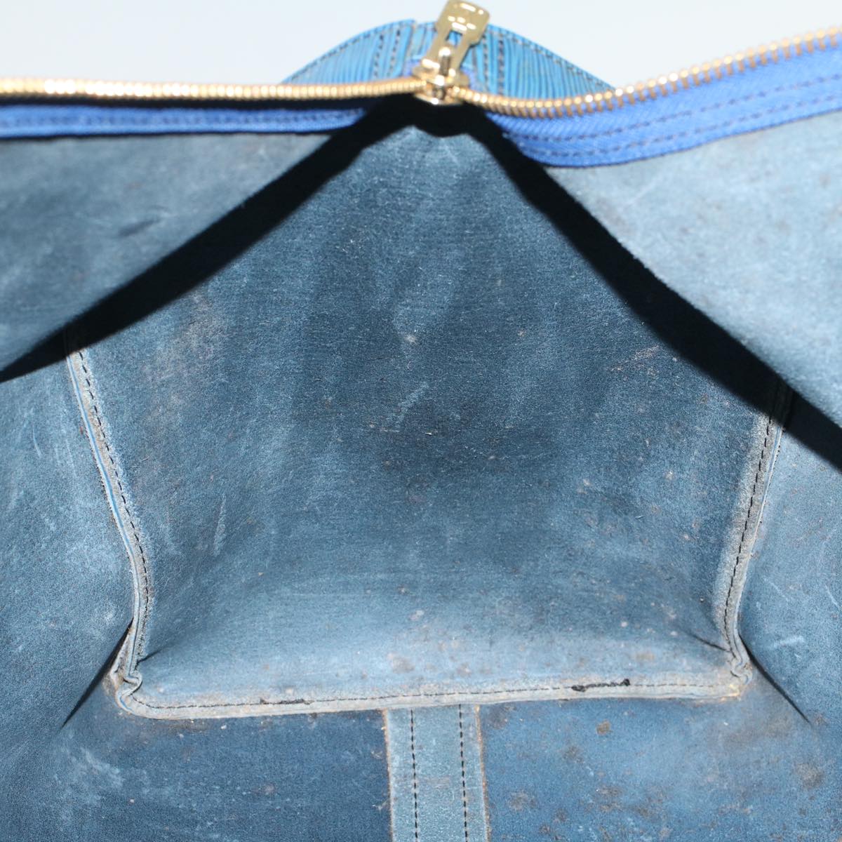 LOUIS VUITTON Epi Keepall 50 Boston Bag Blue M42965 LV 53853