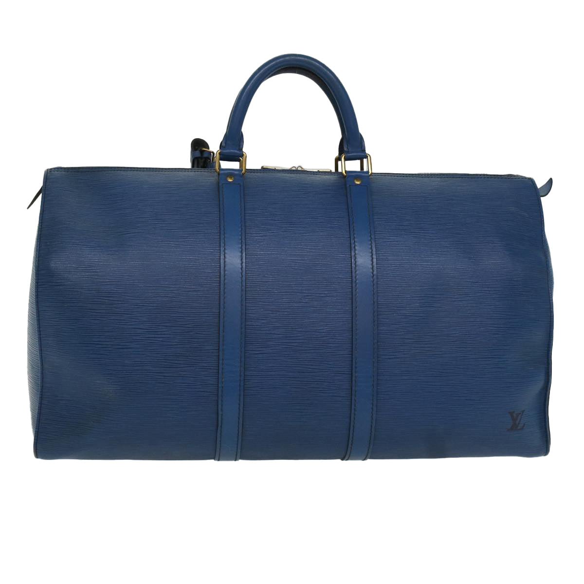 LOUIS VUITTON Epi Keepall 50 Boston Bag Blue M42965 LV 53853