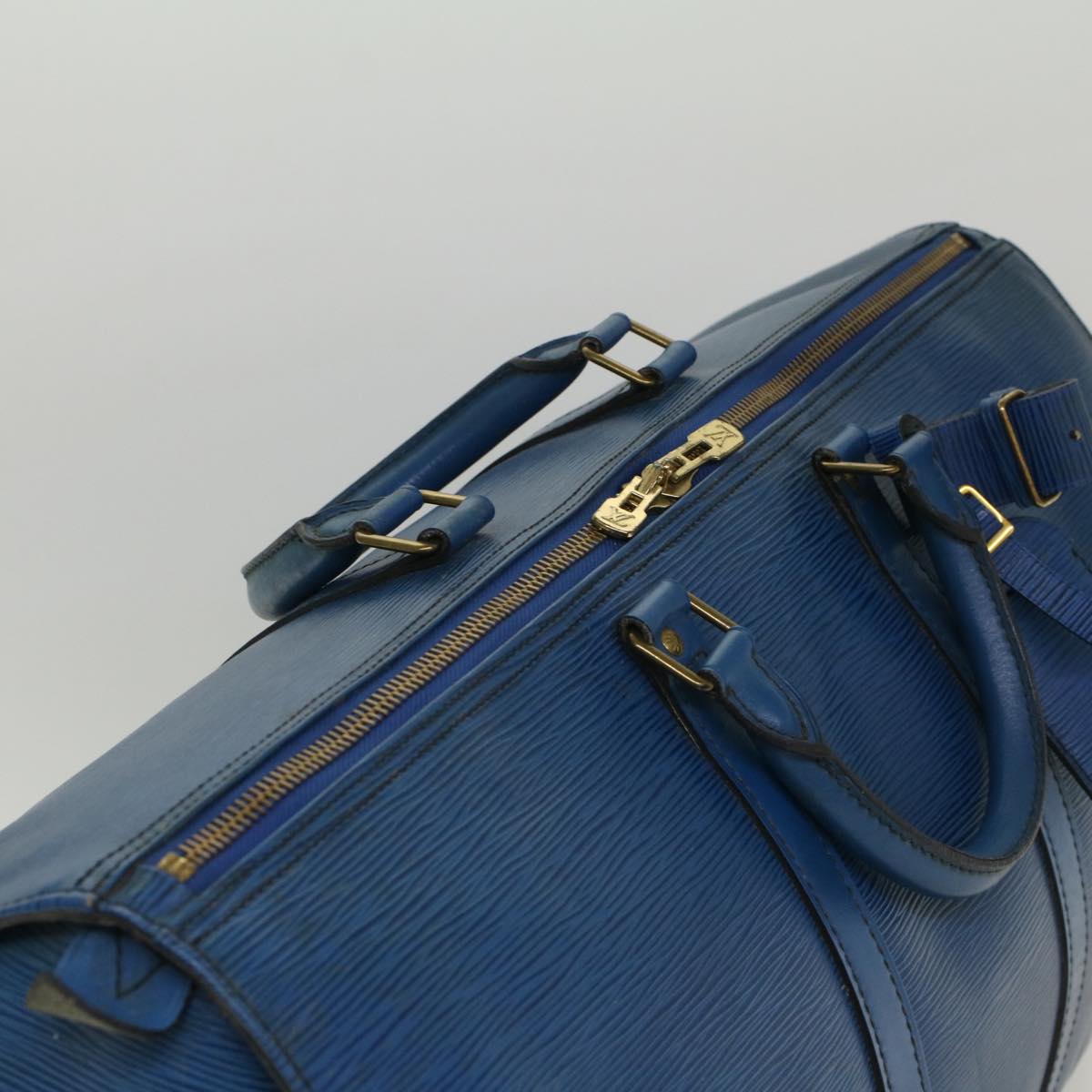 LOUIS VUITTON Epi Keepall 50 Boston Bag Blue M42965 LV 53853