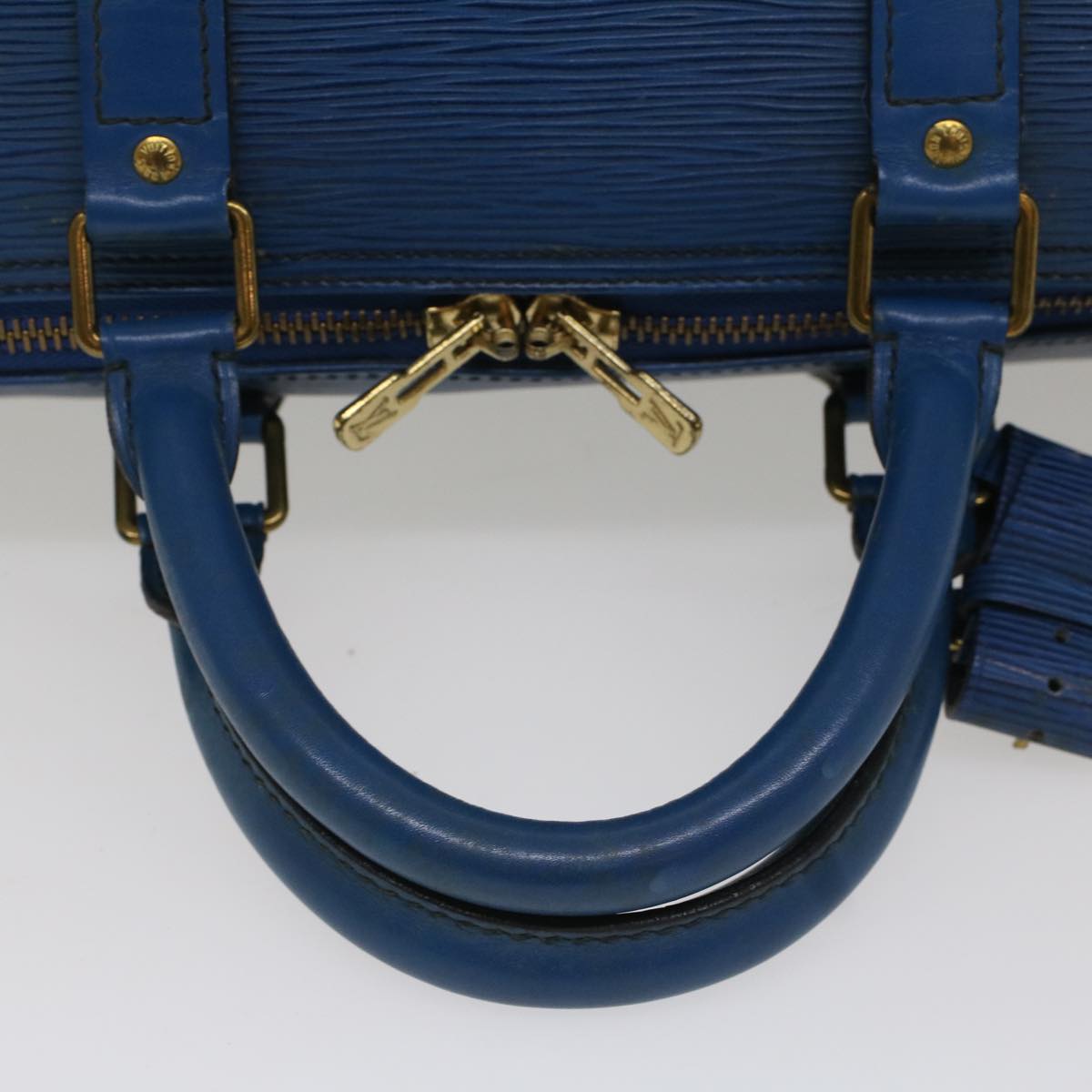 LOUIS VUITTON Epi Keepall 50 Boston Bag Blue M42965 LV 53853
