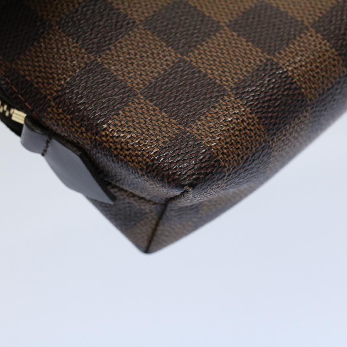 LOUIS VUITTON Damier Ebene Pochette Cosmetic PM Pouch N47516 LV 53867
