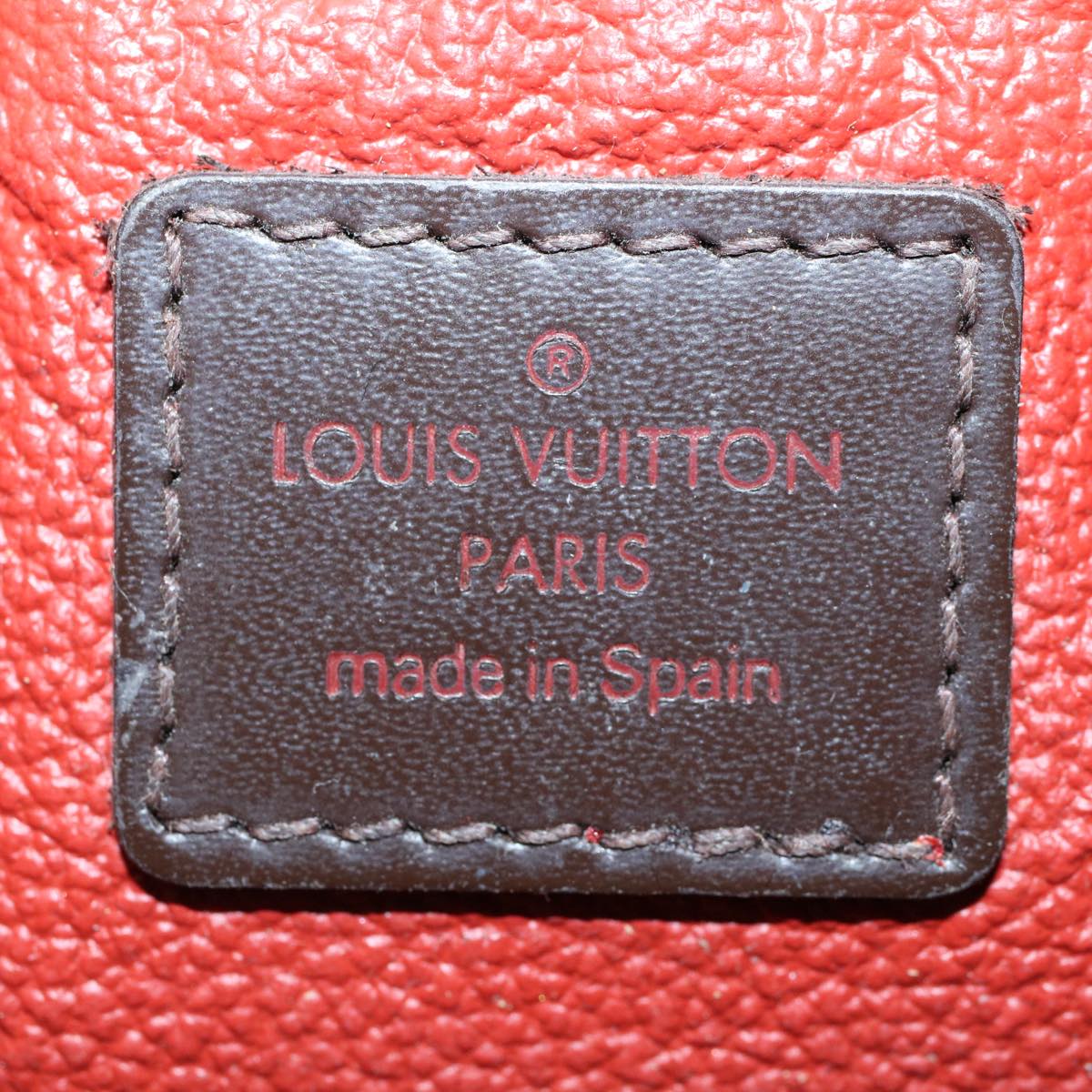 LOUIS VUITTON Damier Ebene Pochette Cosmetic PM Pouch N47516 LV 53867