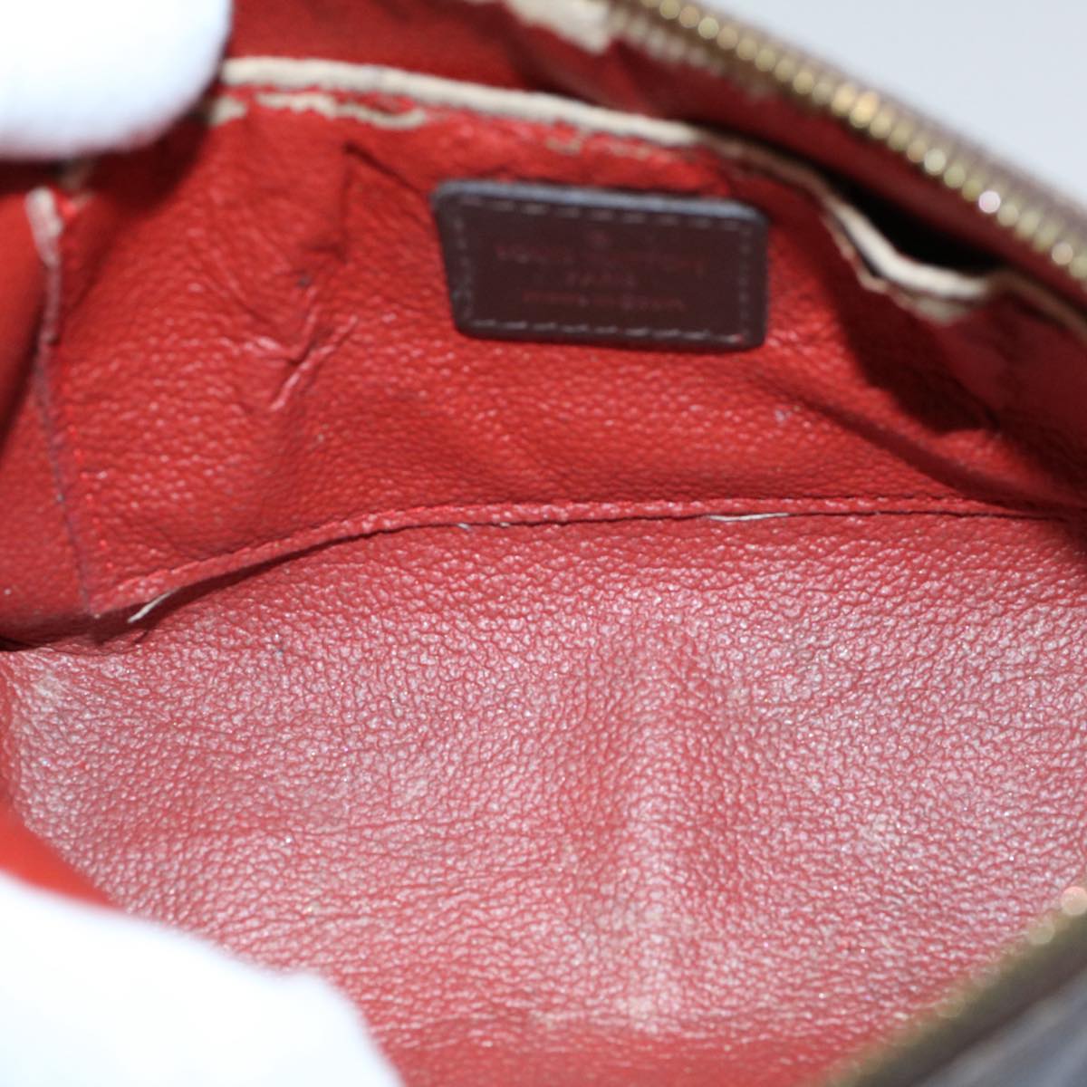 LOUIS VUITTON Damier Ebene Pochette Cosmetic PM Pouch N47516 LV 53867