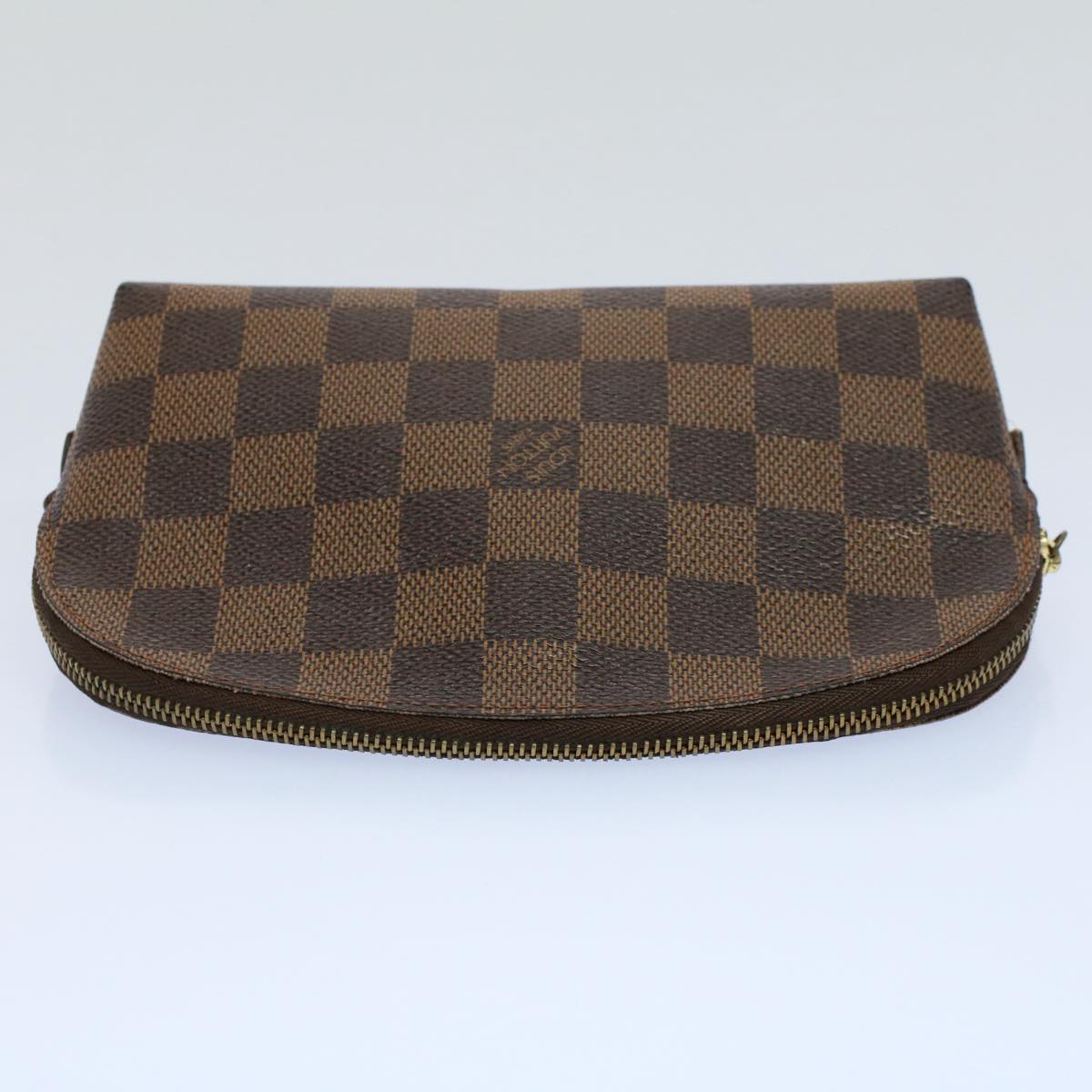 LOUIS VUITTON Damier Ebene Pochette Cosmetic PM Pouch N47516 LV 53867