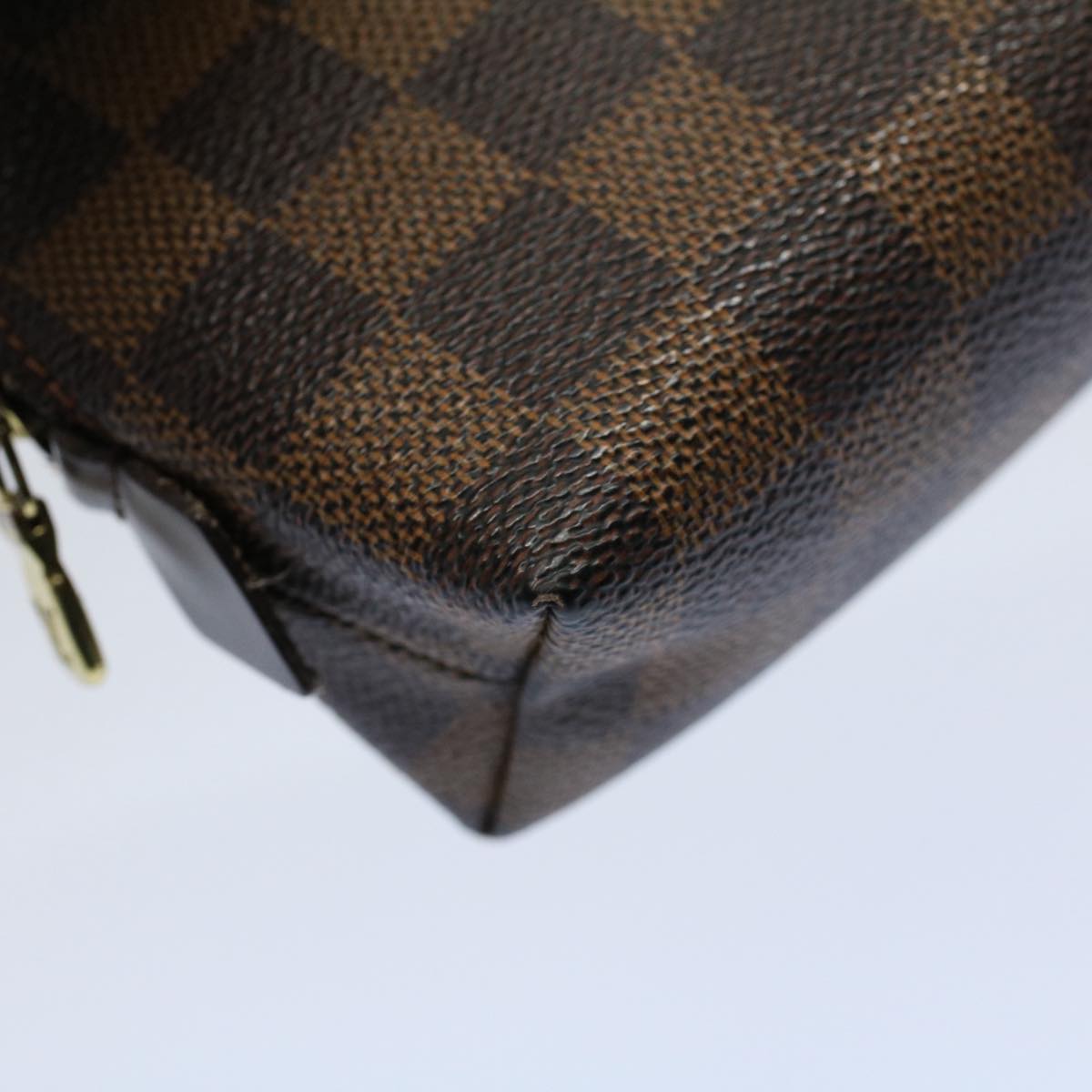 LOUIS VUITTON Damier Ebene Pochette Cosmetic PM Pouch N47516 LV 53867