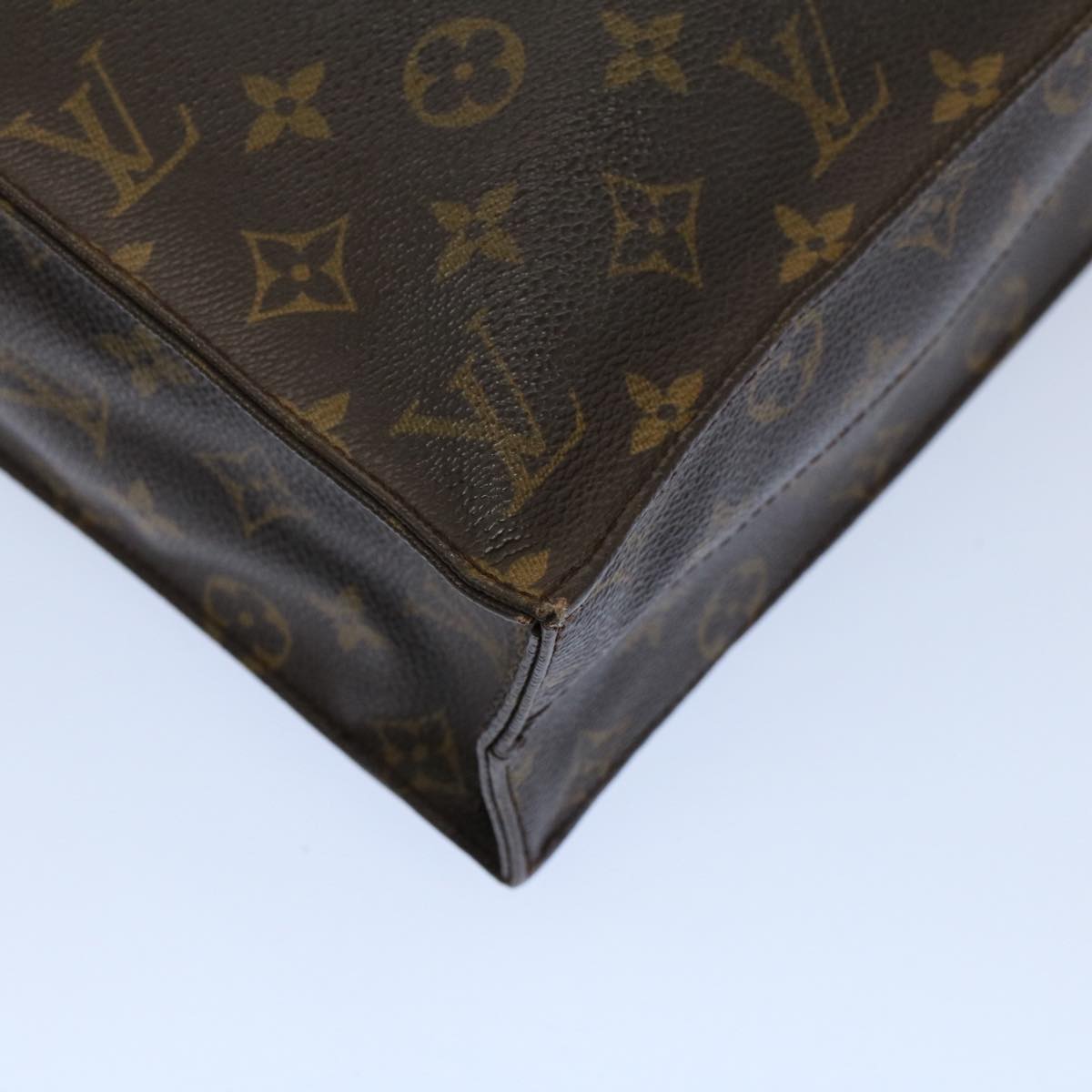 LOUIS VUITTON Monogram Sac Plat Hand Bag M51140 LV 53921
