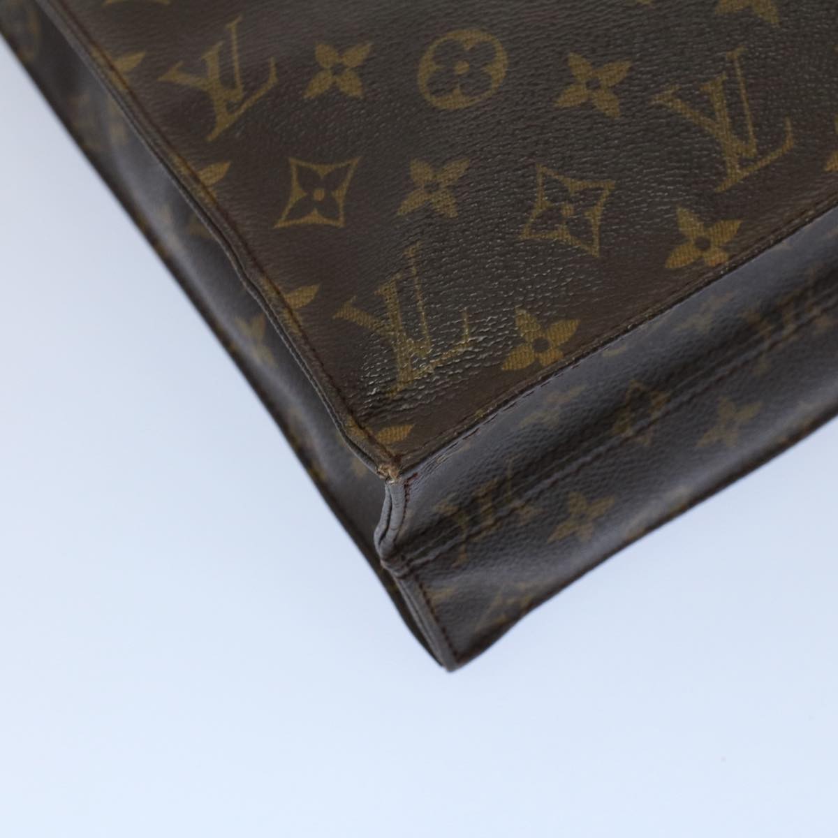 LOUIS VUITTON Monogram Sac Plat Hand Bag M51140 LV 53921