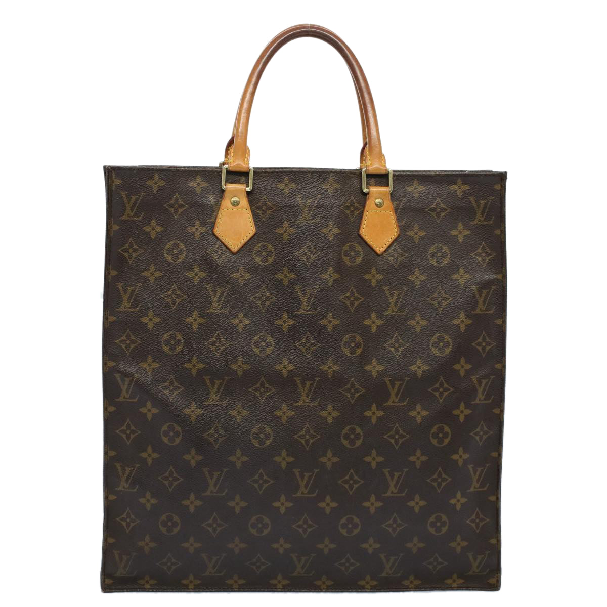 LOUIS VUITTON Monogram Sac Plat Hand Bag M51140 LV 53921