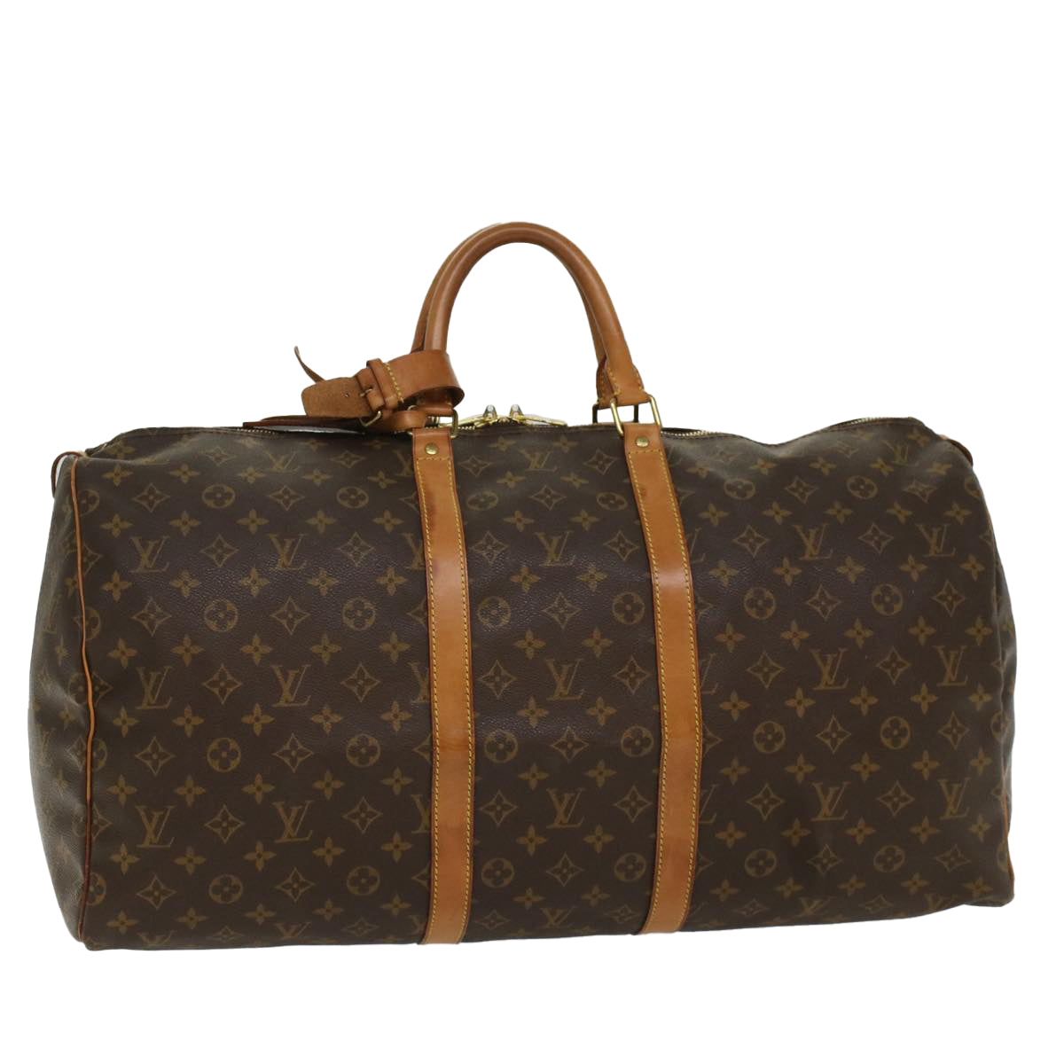 LOUIS VUITTON Monogram Keepall 55 Boston Bag M41424 LV 53981