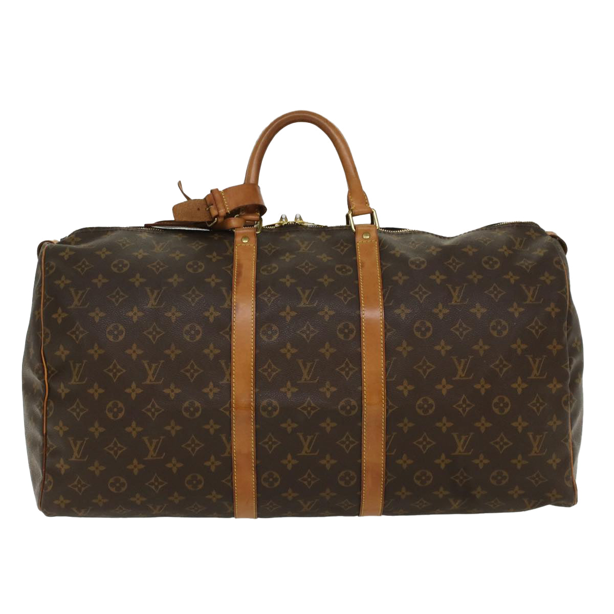 LOUIS VUITTON Monogram Keepall 55 Boston Bag M41424 LV 53981