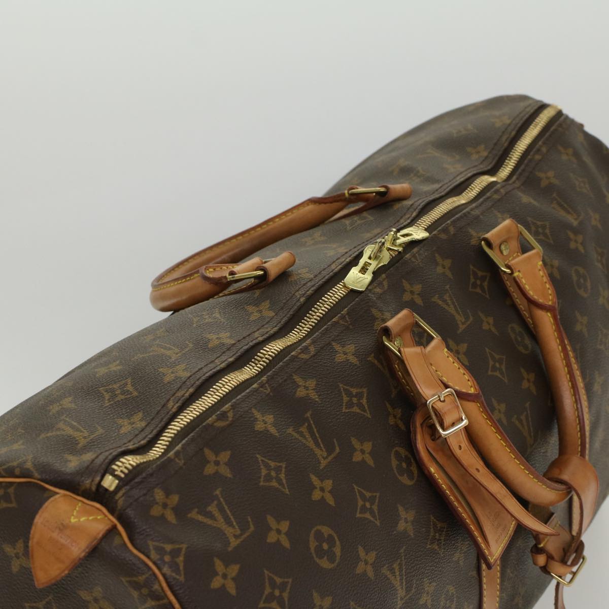 LOUIS VUITTON Monogram Keepall 55 Boston Bag M41424 LV 53981