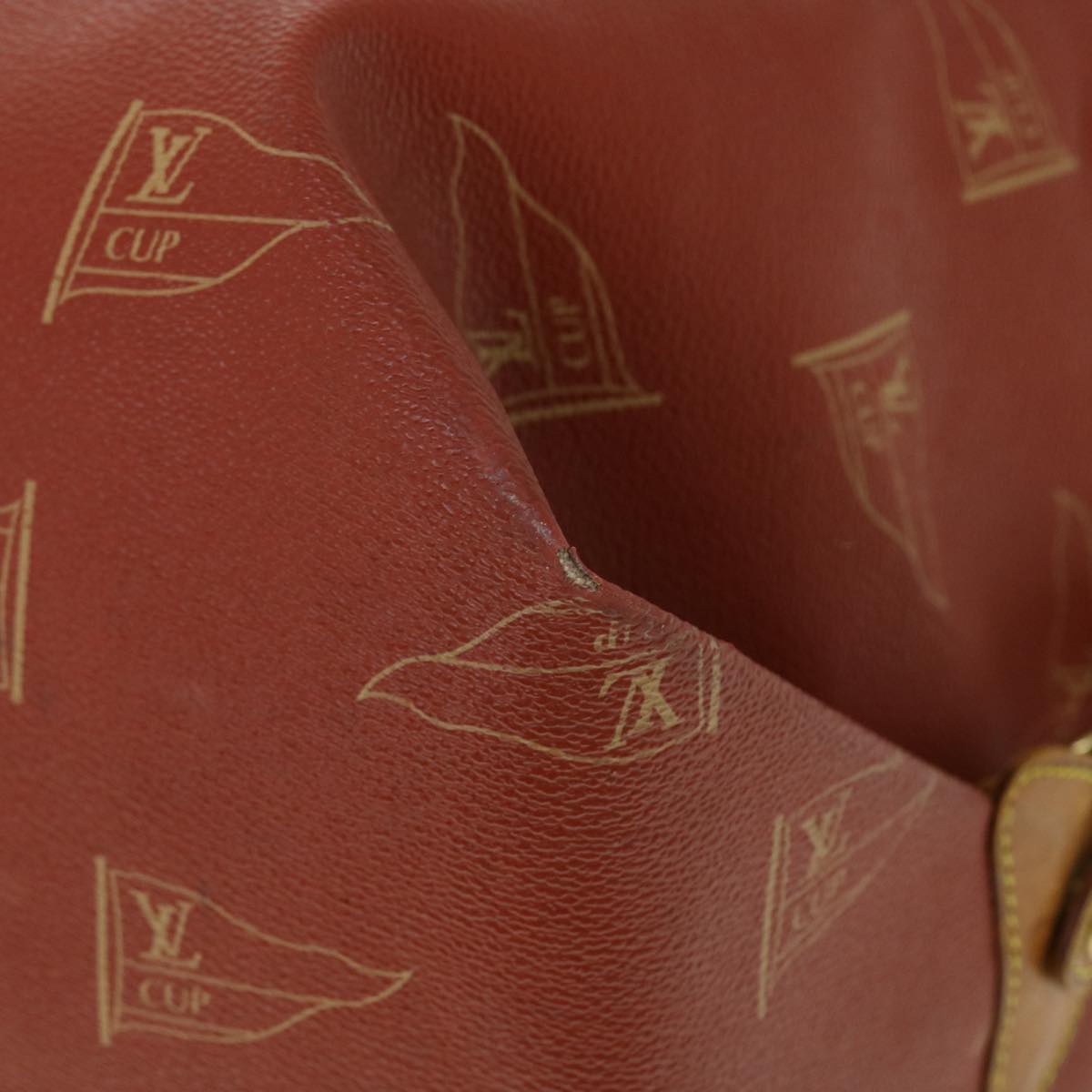 LOUIS VUITTON LV Cup Kabul Boston Bag Red M80020 LV 53983