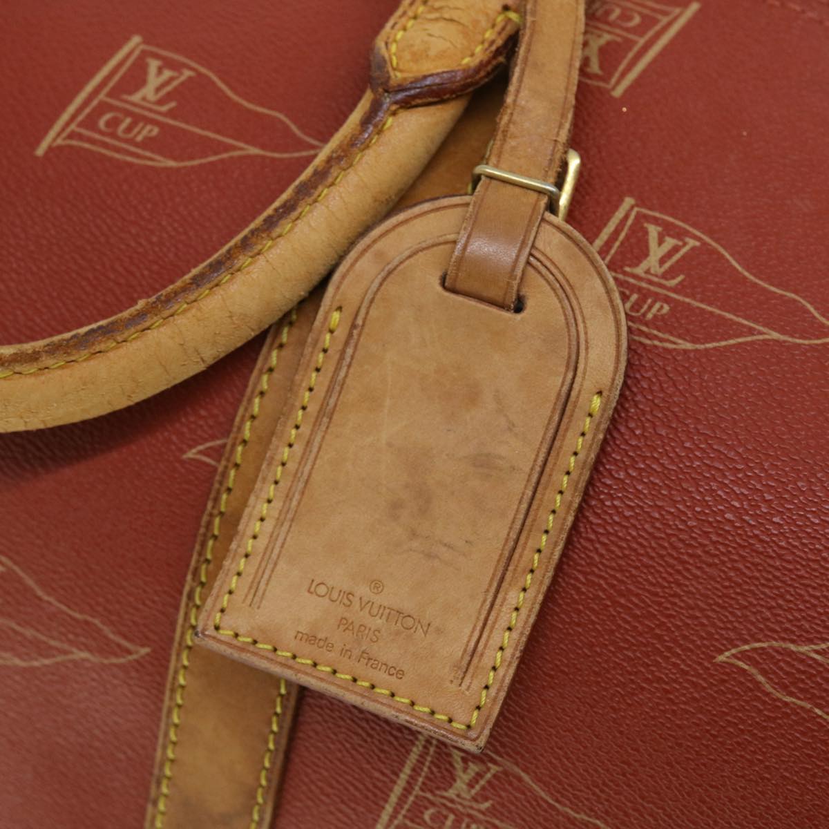 LOUIS VUITTON LV Cup Kabul Boston Bag Red M80020 LV 53983