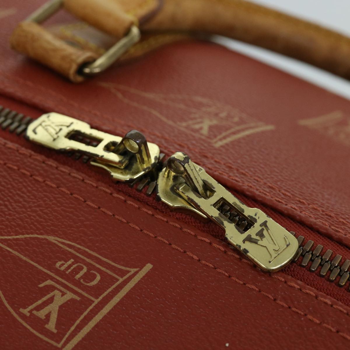 LOUIS VUITTON LV Cup Kabul Boston Bag Red M80020 LV 53983