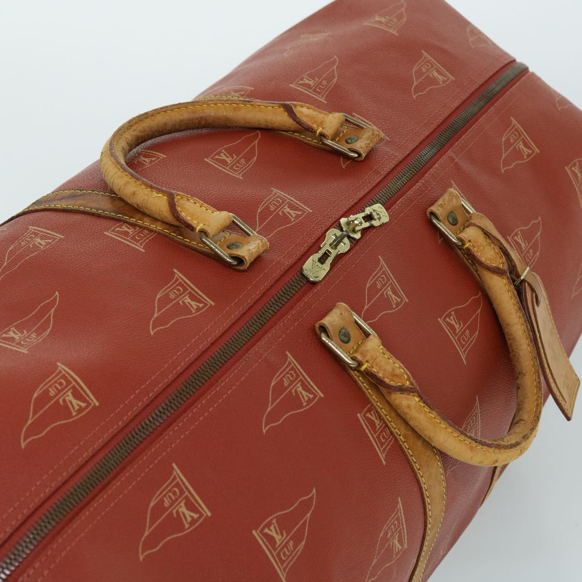 LOUIS VUITTON LV Cup Kabul Boston Bag Red M80020 LV 53983