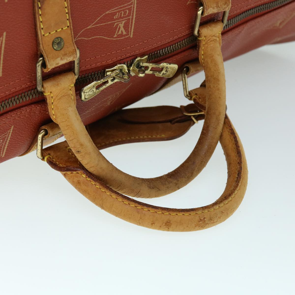 LOUIS VUITTON LV Cup Kabul Boston Bag Red M80020 LV 53983