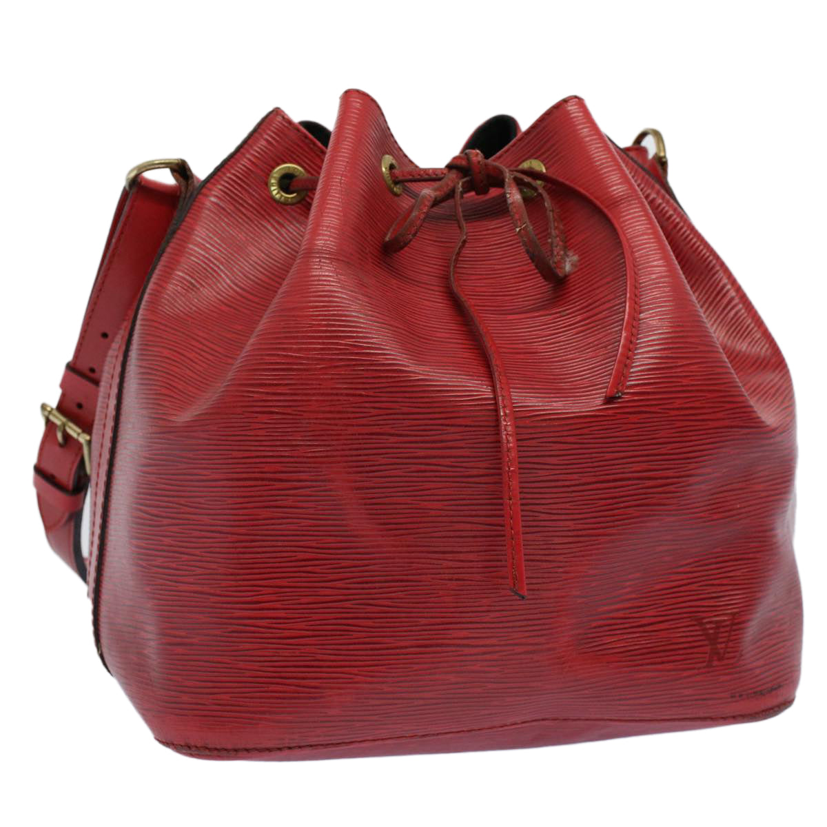 LOUIS VUITTON Epi Petit Noe Shoulder Bag Red M44107 LV 53986