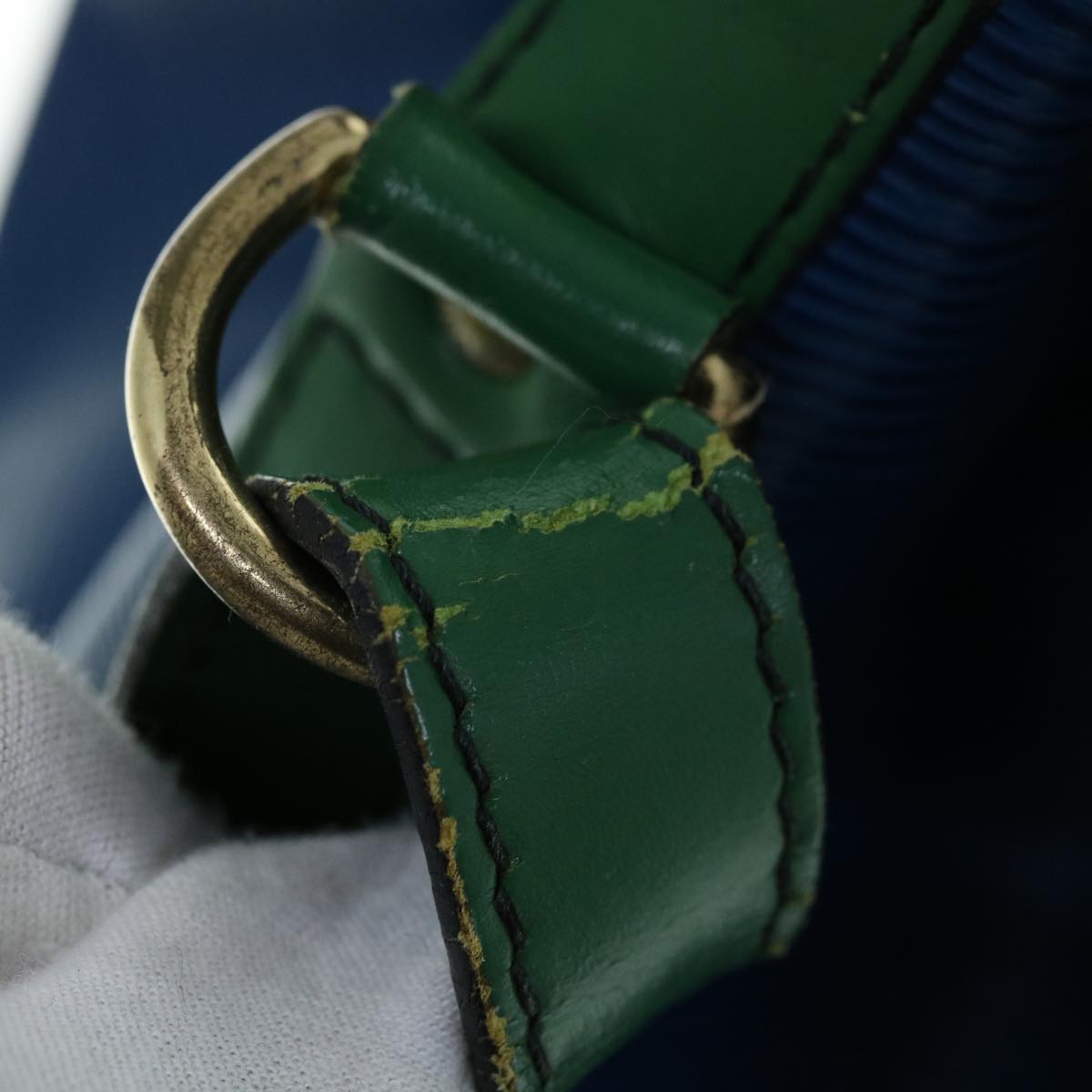 LOUIS VUITTON Epi Tricolor Noe Shoulder Bag Green Blue M44044 LV 53987