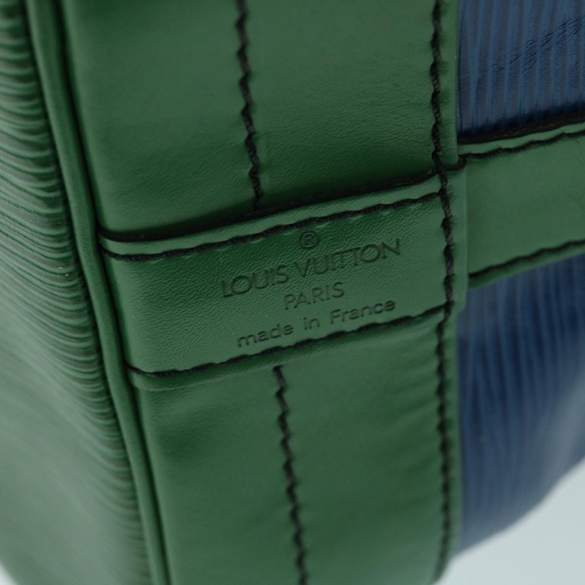 LOUIS VUITTON Epi Tricolor Noe Shoulder Bag Green Blue M44044 LV 53987