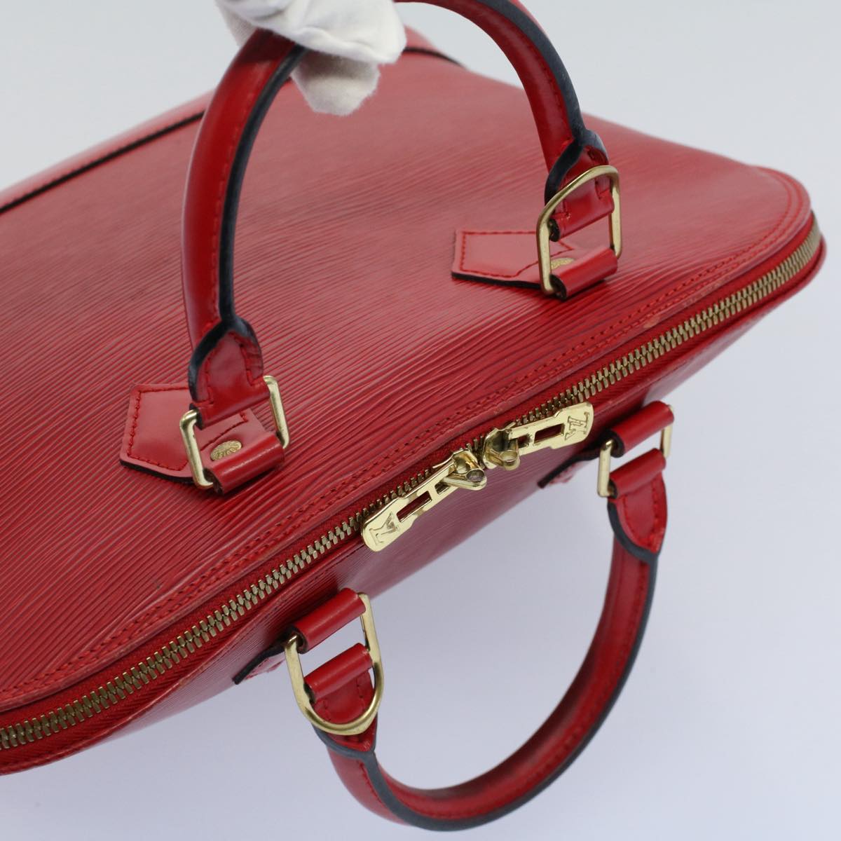 LOUIS VUITTON Epi Alma Hand Bag Castilian Red M52147 LV 53991