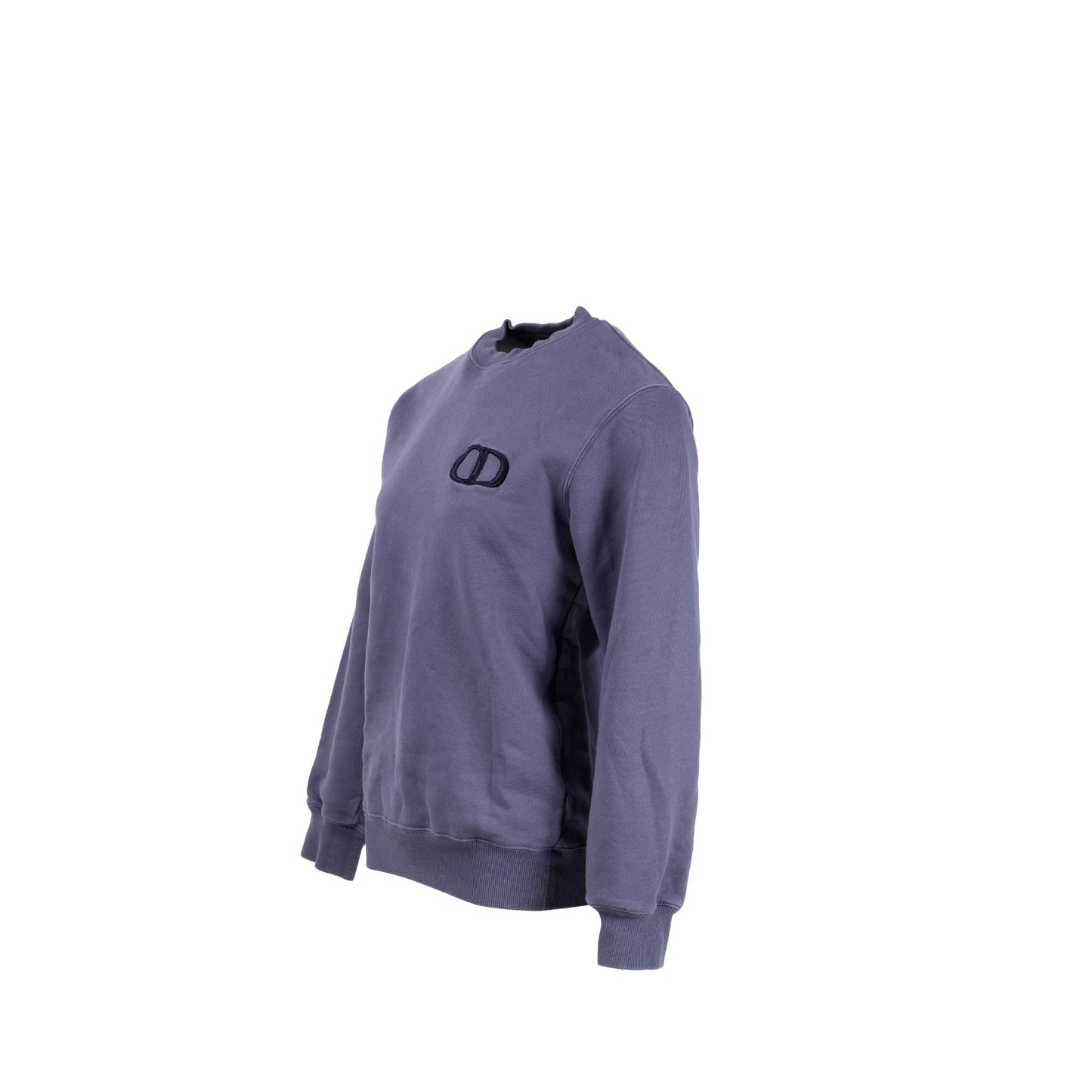 Luxury Dior Size S CD Embossed Sweatshirt Cotton Purple Grey