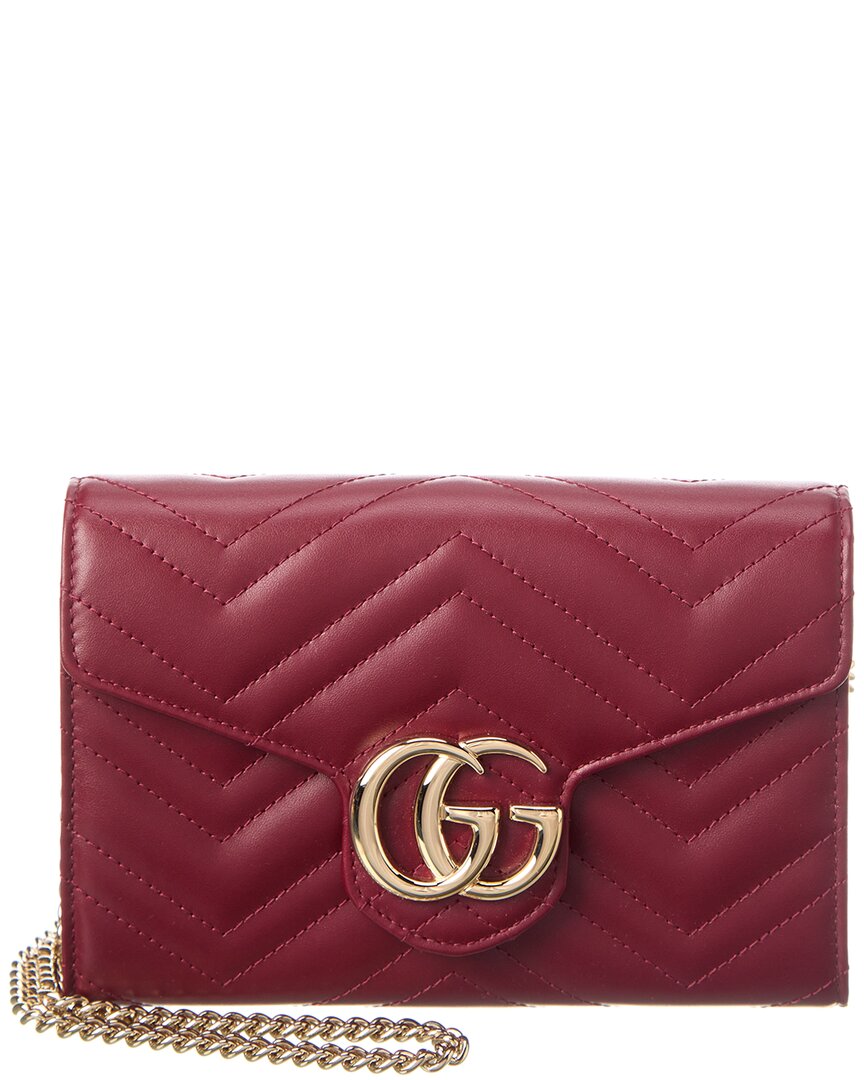 Luxury Gucci Trending 2025 GG Marmont Matelassé Leather Wallet On Chain