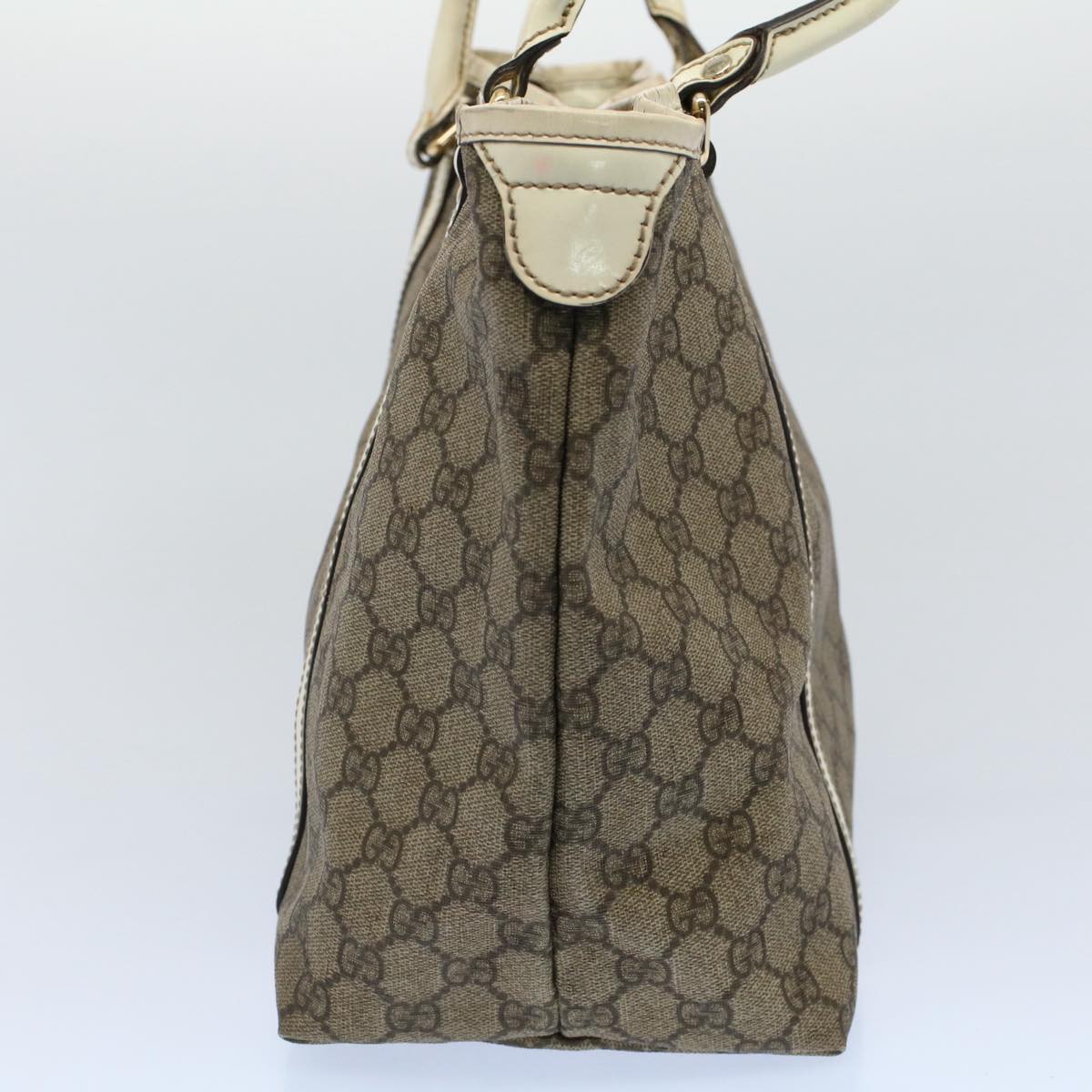 Luxury Gucci GG Supreme Tote Bag PVC Leather Beige 197953  54015